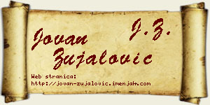Jovan Zujalović vizit kartica
